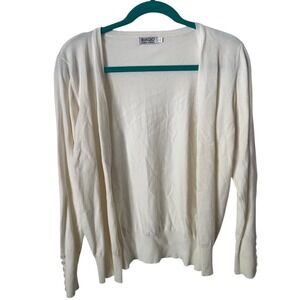 Biagio White‎ Viscose Cardigan Long Sleeved XL